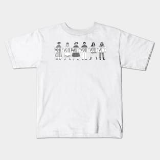 Women Voting Through the Decades Kids T-Shirt